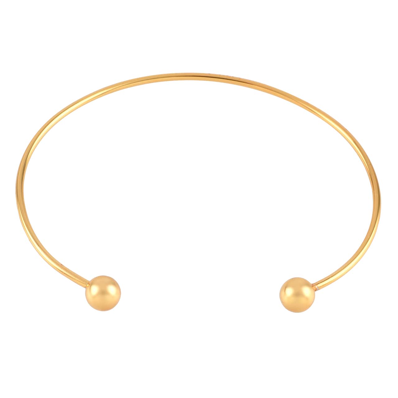 12 Packs: 2 ct. (24 total) 65mm Gold Charm Bangles by Bead Landing™